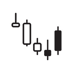 Business candle stick graph chart. Vector illustration