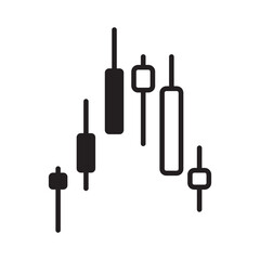 Business candle stick graph chart. Vector illustration