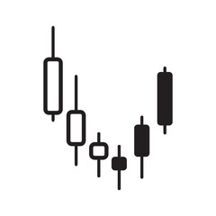Business candle stick graph chart. Vector illustration