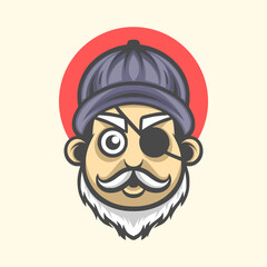 Obraz na płótnie Canvas Lumberjack pirate mascot
