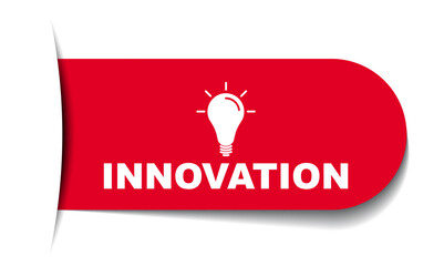 red vector illustration banner innovation