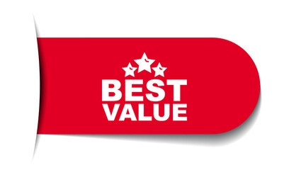red vector illustration banner best value