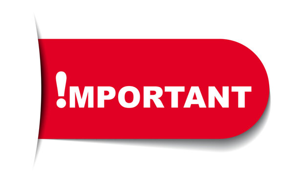 red vector illustration banner important