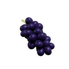 Grape anggur fruit 3d render illustration, icon,view, render, hd,  premium quality, alpha background, PNG format, sweet, healthy, fresh, nature, plant, tree, trees