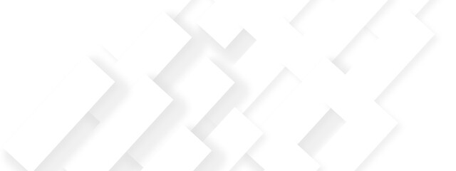 Abstract background with white and gray color technology modern background design . Geometric background with squares in bright light with soft shadows as pattern. Template for branding business .