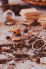 Tea and cookies on a kitchen table