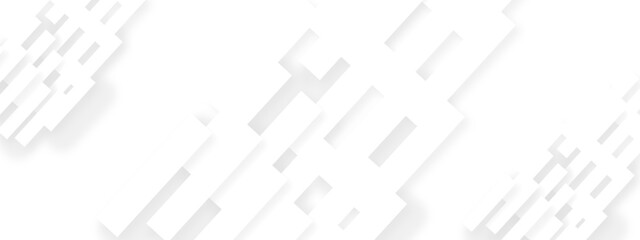 Abstract background with white and gray color technology modern background design . Geometric background with squares in bright light with soft shadows as pattern. Template for branding business .