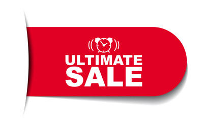 red vector illustration banner ultimate sale