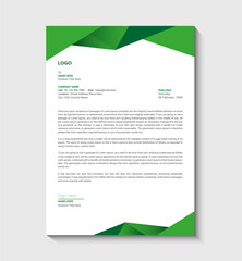 Green Professional Business letterhead design