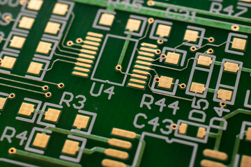 printed circuit. layout of tracks.