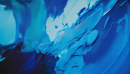 Abstract blue art painting background. Created with Generative AI technology