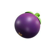 Mangosteen manggis fruit 3d render illustration, icon,view, render, hd,  premium quality, alpha background, PNG format, sweet, healthy, fresh, nature, plant, tree, trees