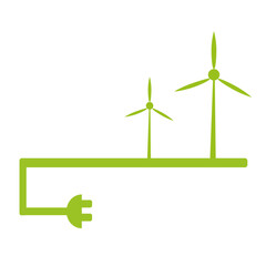 Strom Windrad Wind Energie Hintergrund Stromkabel