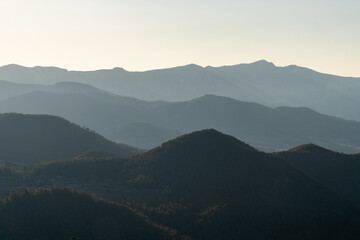 mountains in the morning