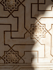Beautiful interior design and ornaments of Granadas Alhambra