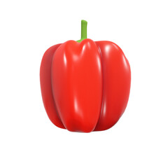 Peppers paprika fruit 3d render illustration, icon,view, render, hd,  premium quality, alpha background, PNG format, sweet, healthy, fresh, nature, plant, tree, trees, vegetables