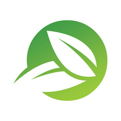green ecology logo leaf design