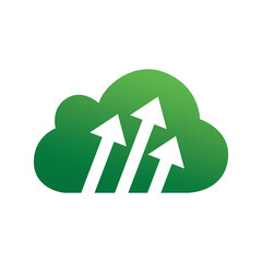 green cloud button logo icon