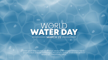 World water day background with a surface of ocean water