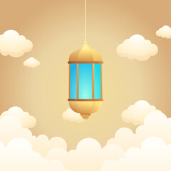 lantern illustration design. for Ramadan themed ornaments, greeting cards, banners and backgrounds