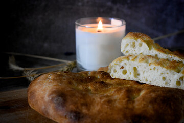 Candle and bread