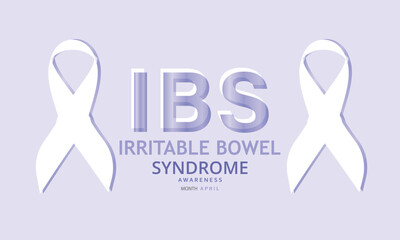 Irritable Bowel syndrome (IBS) awareness month. Template for background, banner, card, poster 