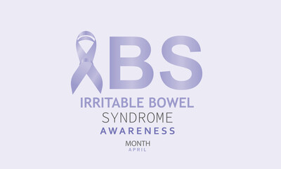 Irritable Bowel syndrome (IBS) awareness month. Template for background, banner, card, poster 