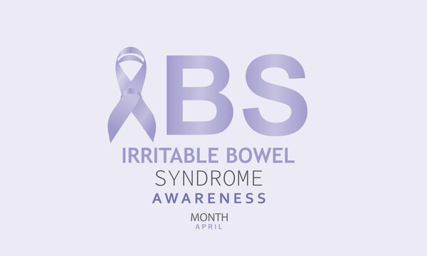 Irritable Bowel syndrome (IBS) awareness month. Template for background, banner, card, poster 