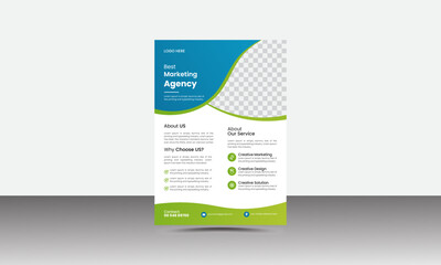 New Template flyer marketing, business proposal, promotion, advertise, publication, cover page. new  marketing flyer