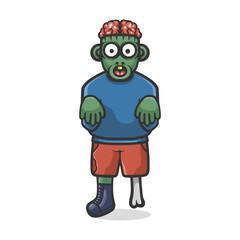 Zombie mascot 
