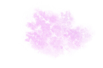 Watercolor on transparent background. Illustration of an Abstract pink watercolor stain. PNG element for your creativity.