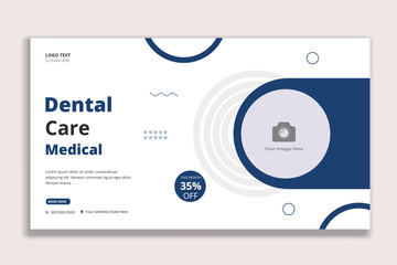 Dental care medical social media post banner template