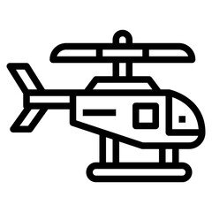 helicopter news line icon style