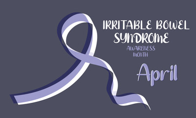Irritable Bowel syndrome (IBS) awareness month. Template for background, banner, card, poster 