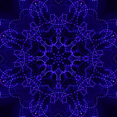 Dark blue background texture pattern with blue light lights in the dark