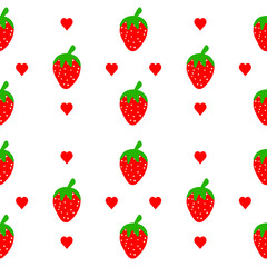 seamless pattern with red strawberry on white background for cloth pattern ,fabric, pillow case,floor tiles,wallpaper ,curtain,tiles pattern, home decorating design,art design