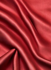 Naklejka na ściany i meble smooth elegant red silk fabric texture background