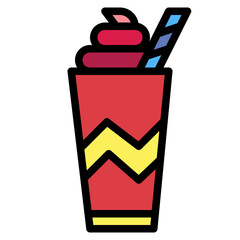 slurpee filled outline icon style