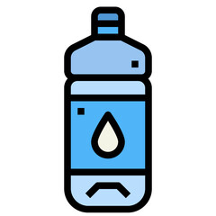 plastic bottle filled outline icon style