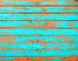Fototapeta na wymiar old blue wooden background with peeling paint