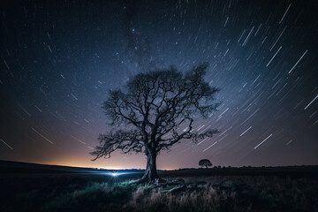 Obraz na płótnie Canvas beautiful night star sky Generative AI