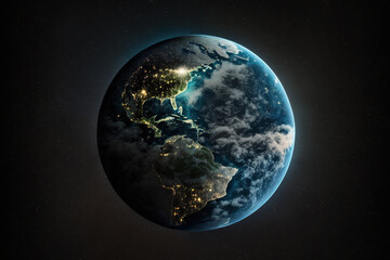 Obraz na płótnie Canvas earth in space. AI-Generated.