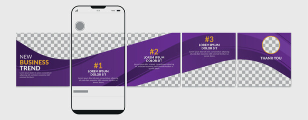 Carousel Template Social Media Post Design, Set Of Instagram Carousel Post, Editable Instagram Carousel Template © Graphaxil