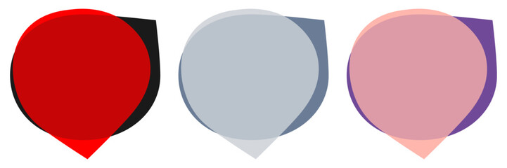 Obraz premium Bubble banners, isolated on white background, vector elements