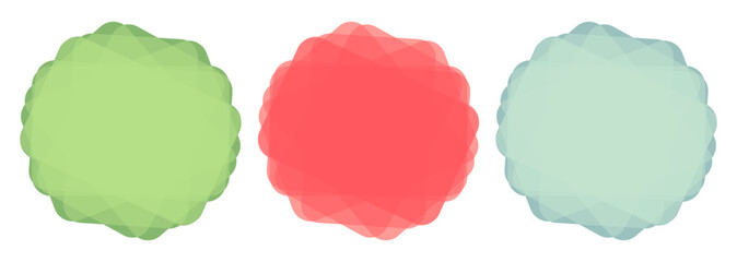 Bubble banners, isolated on white background, vector elements