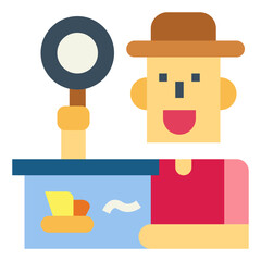 catching flat icon style