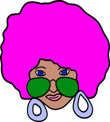 retro disco woman