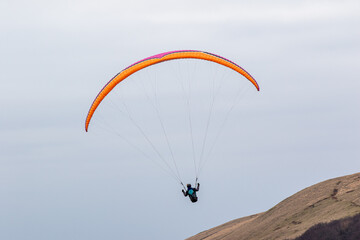 paraglider in the sky