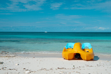 catamaran on summer vacation. catamaran on summer vacation beach. catamaran on summer vacation