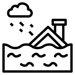 flood line icon style
